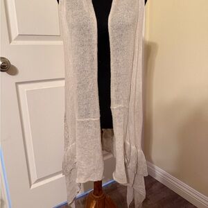 Italian Exquisite Cream Sleeveless Knit Vest